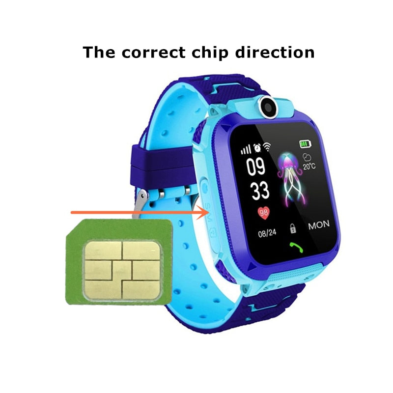 SOS Phone Watch  Smartwatch For Kids With Sim Card Photo Waterproof IP67