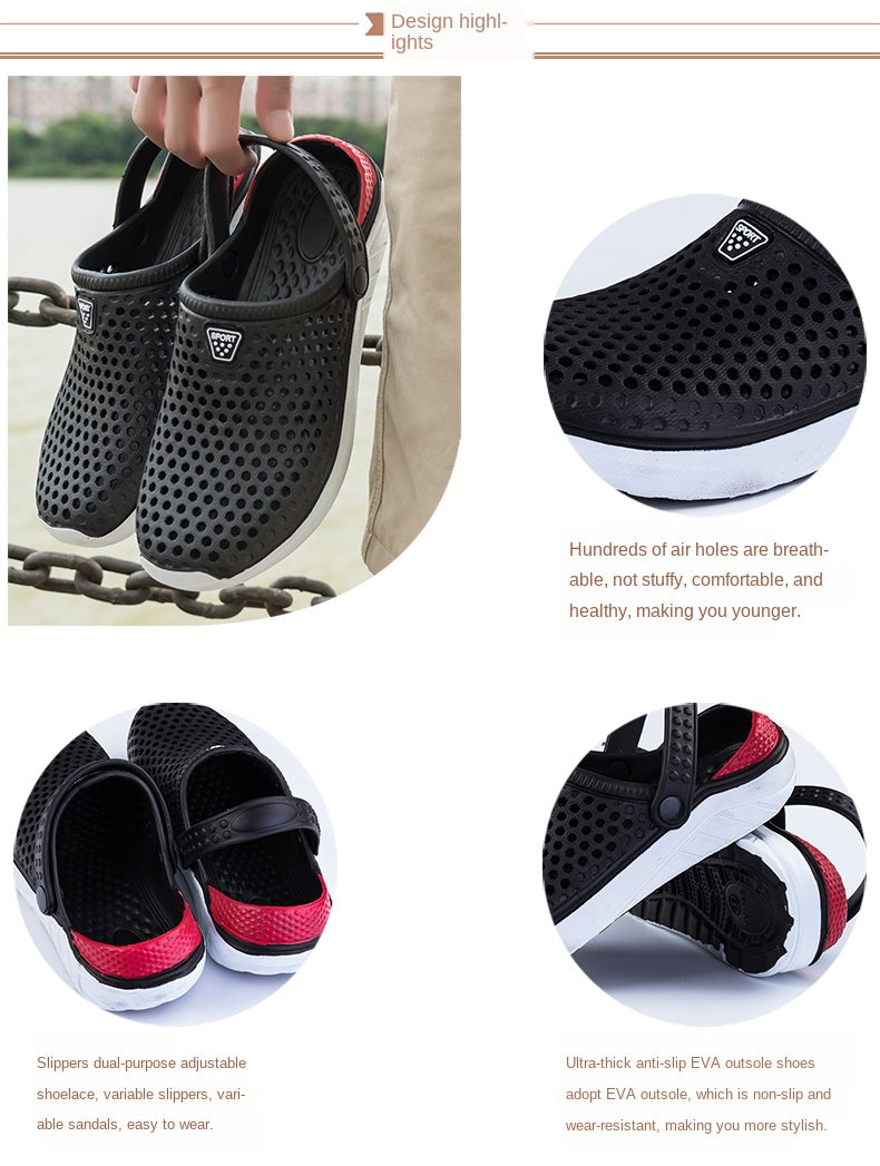 Unisex Fashion Breathable Beach Clog Shoes