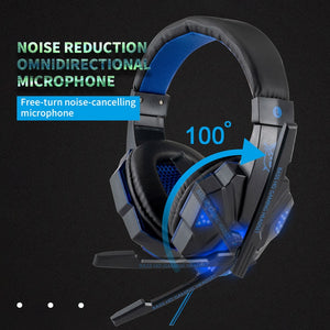 Professional Led Light Gamer Headset Bass Stereo Gaming Headphones With Mic